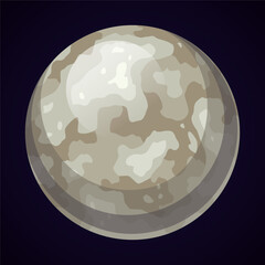 A vibrant cartoon illustration depicting a planet floating in space