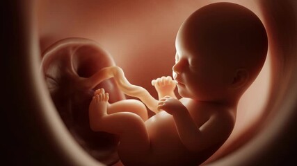 Future begins now a developing fetus in the womb, a symbol of new life and hope