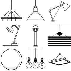 Modern abstract linear chandelier with geometric hanging elements