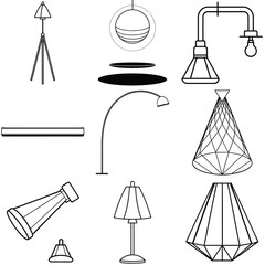 Modern danish design lamp with natural wood texture accents