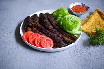 Grilled fish on a plate