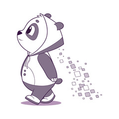 Pixel-Fragment Organic Character