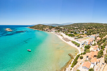 Psili Ammos beach in Samos, Greece