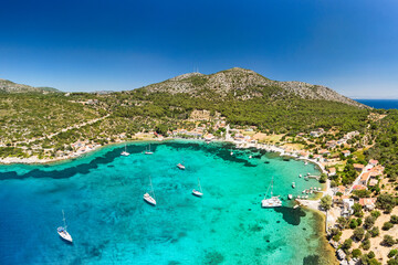 Posidonio beach in Samos, Greece