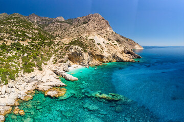The beach Seichelles in Ikaria, Greece