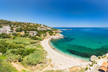 The beach Keramio in Ikaria, Greece