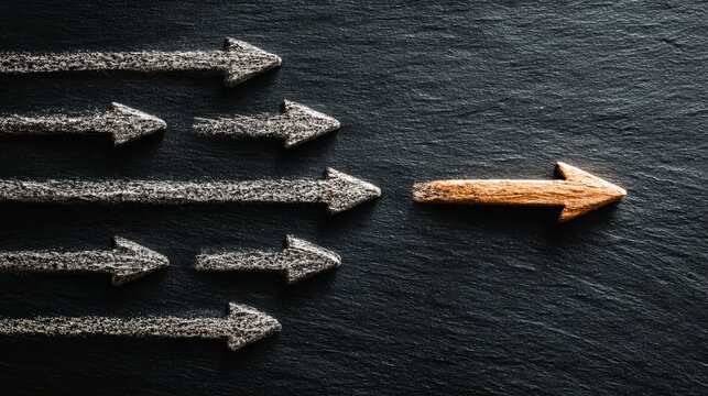 Stand out from the crowd with this unique arrow concept – be a leader, be different, and make a powerful statement about your brand's vision today