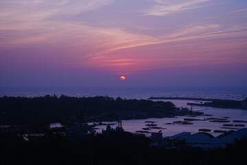 Seashore View of Anping at Sunset in Tainan, Taiwan - 台湾 台南 安平の海岸 夕景