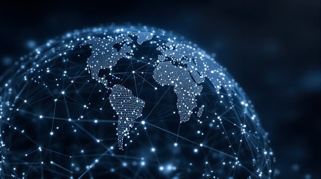 Minimal globe made from luminous nodes connected by thin rods