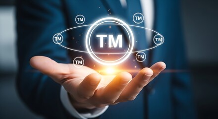 Conceptual representation of intellectual property rights, brand safeguarding, and innovation protection