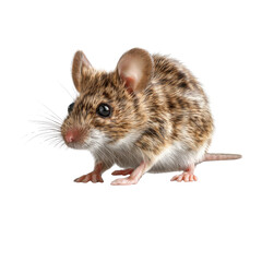 Curious Field Mouse: A detailed, studio shot of a small, field mouse, its alert gaze and delicate features on full display. A symbol of resilience and adaptation.
