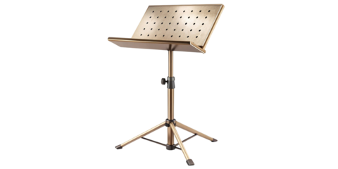 Metallic bronze adjustable music stand for holding sheet music