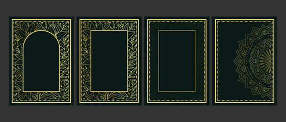 Holiday Greeting Card Collection. Vector Illustration.