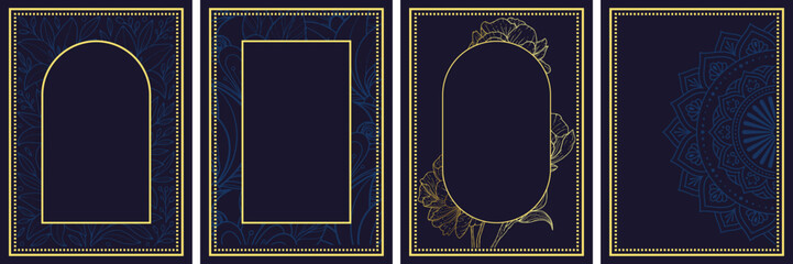 Holiday Greeting Card Collection. Vector Illustration.