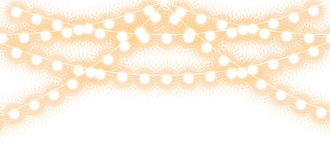 String lights illustration festive garland with glowing bulbs perfect for holiday backgrounds and party decorations EPS vector