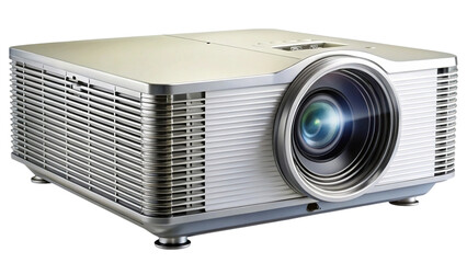 Contemporary digital video projector with glowing lens flare