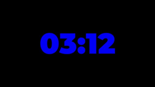 minute timer countdown animation, countdown timer 3 minute 30second animation from 150 to 0 countdown
