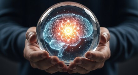 Envisioning Intelligence A Luminous Brain with Atomic Energy Held within a Crystal Ball