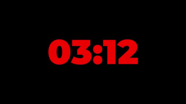minute timer countdown animation, countdown timer 3 minute 30second animation from 150 to 0 countdown