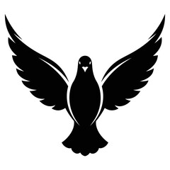 Silhouette of a majestic eagle soaring against a dark sky symbolizing freedom