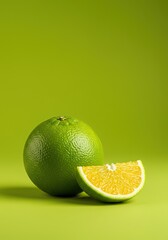 Vibrant citrus green backdrop offering a refreshing, clean, and natural aesthetic, perfect for various design projects and product displays ,modern ,lime green ,crisp