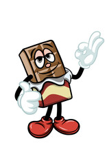 Cartoon character of chocolate 