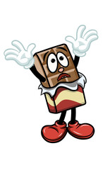 Cartoon character of chocolate 