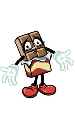 Cartoon character of chocolate 