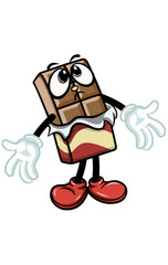 Cartoon character of chocolate 