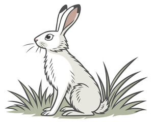 Rabbit sitting in grass