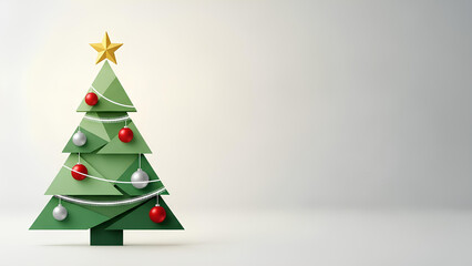 A decorative abstract Christmas tree with gift boxes on a creative festive background. A bright and modern holiday design perfect for seasonal banners, greeting cards, and winter-themed visuals