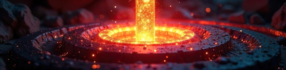 Glowing Plasma Contained A Futuristic Nuclear Fusion Reactor Generating Clean Energy