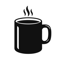 A cup of tea, a warm drink design with simple, elegant lines. Cup of tea, hot drink, vector tea, warm drink