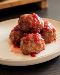 Turkey Meatballs with Cranberry Sauce – Thanksgiving Dish