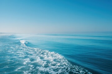 Open-water scene with soft light and ample quote space