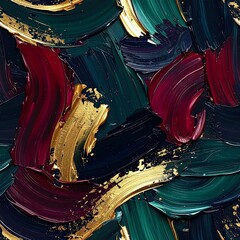 Dark Luxury Impasto Oil Brush Texture &ndash; Seamless Premium Abstract Pattern