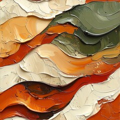 Earth Tone Organic Impasto Texture &ndash; Seamless Abstract Natural Oil Paint Pattern