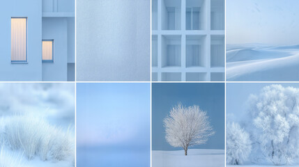 Icy white minimal moodboard