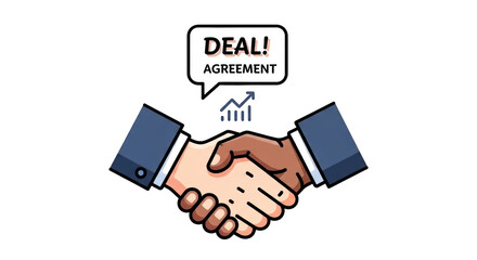Obraz premium Modern visualization of businessmen handshake sealing a successful deal agreement demonstrating deal, agreement, handshake in realistic