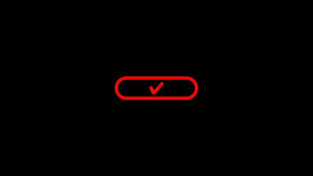 Payment Complete Animated Icon Showing Verified Check Mark in transparent background in 4K animation with alpha channel