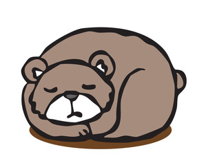 眠るクマ　熊　くま