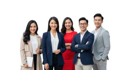 Diverse asian business team portrait concept illustrating team, business, people created for business, marketing, advertising, and