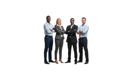 Diverse business team standing confidently together concept illustrating business, team, teamwork created for business, marketing, advertising,