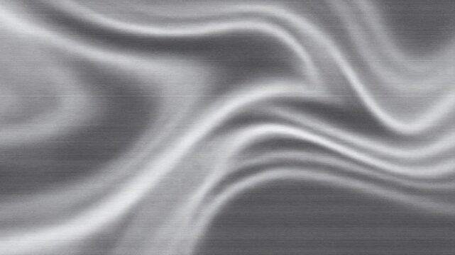 Abstract waves of silver and gray create a smooth flowing texture in the image.