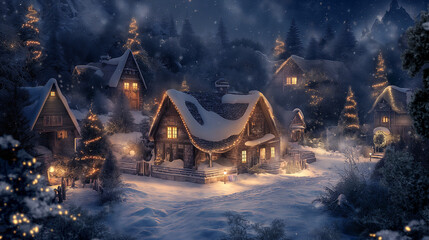 Festive Christmas collection with seamless patterns, clip arts, decorative backgrounds and winter holiday elements