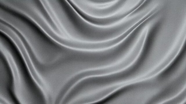 Smooth, flowing fabric with elegant folds in gray texture.