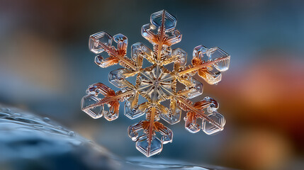 snowflake floating