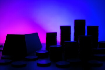 Gold Bar and coins background silhouette images