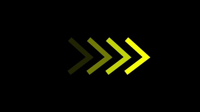 Animated Directional Arrow Icon Set. Moving Path & Progress Indicator. Modern UI/UX Navigation Symbol Animation Loop.