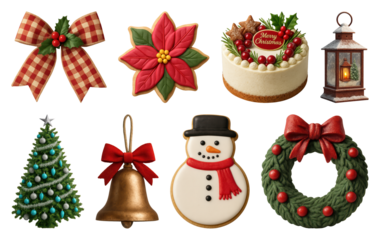 Festive holiday decorations and treats